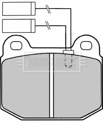 BORG & BECK Комплект тормозных колодок, дисковый тормоз BBP1254